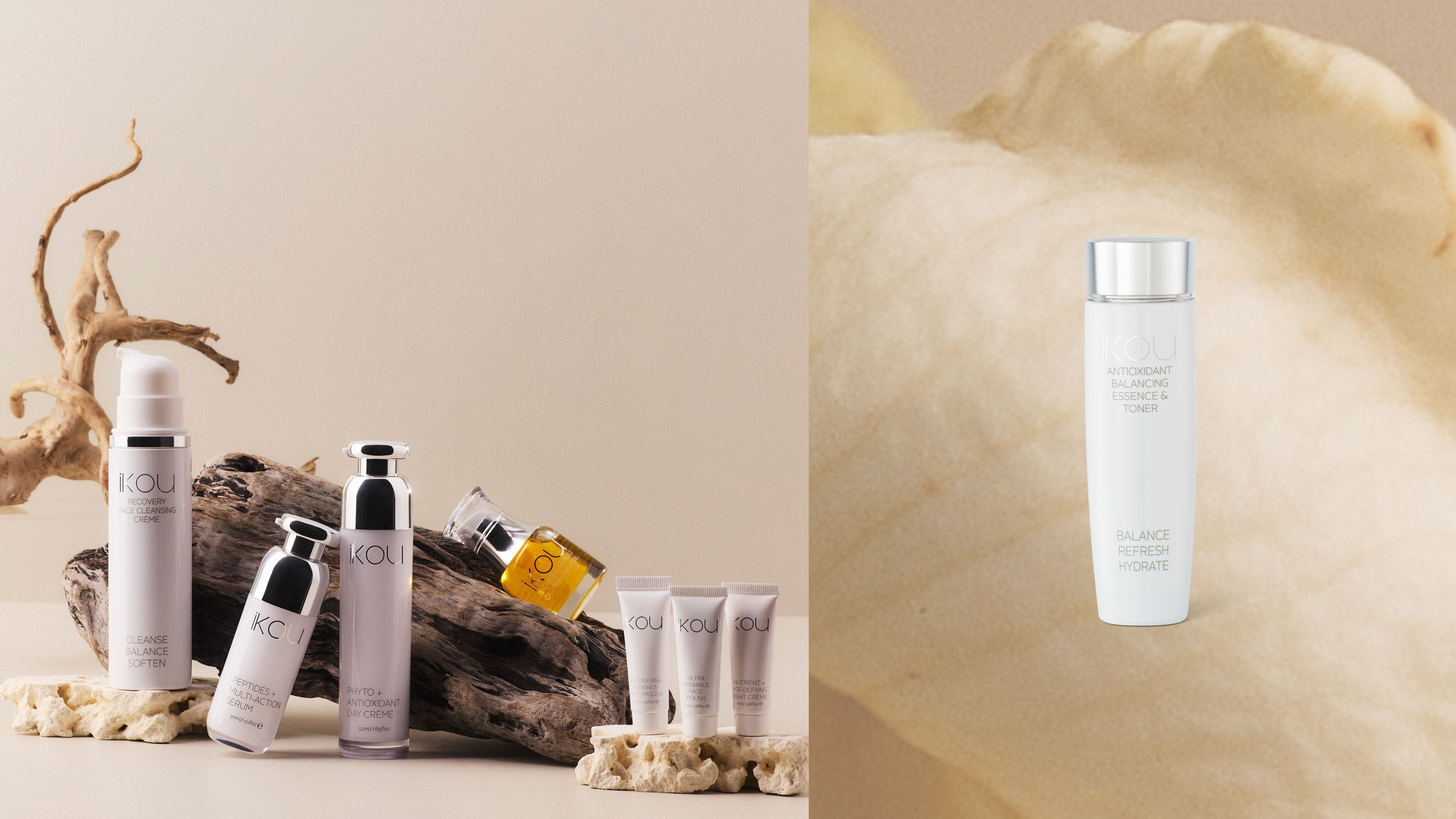 Variety of skincare products