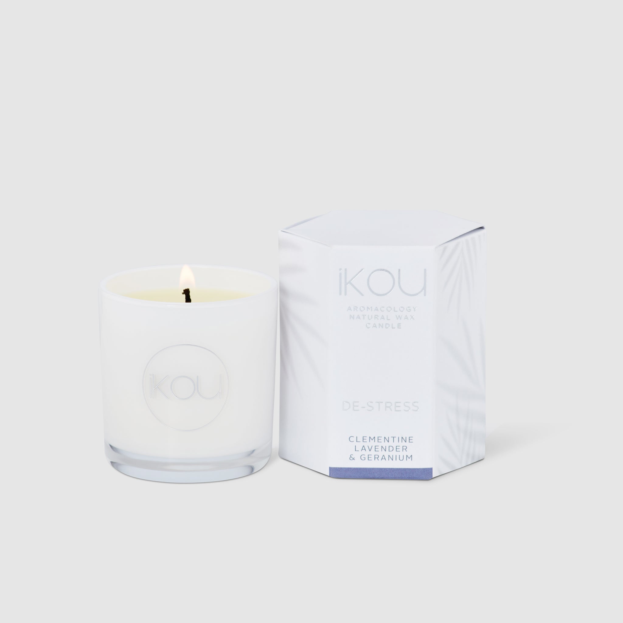 Ikou candle with packaging on a white background