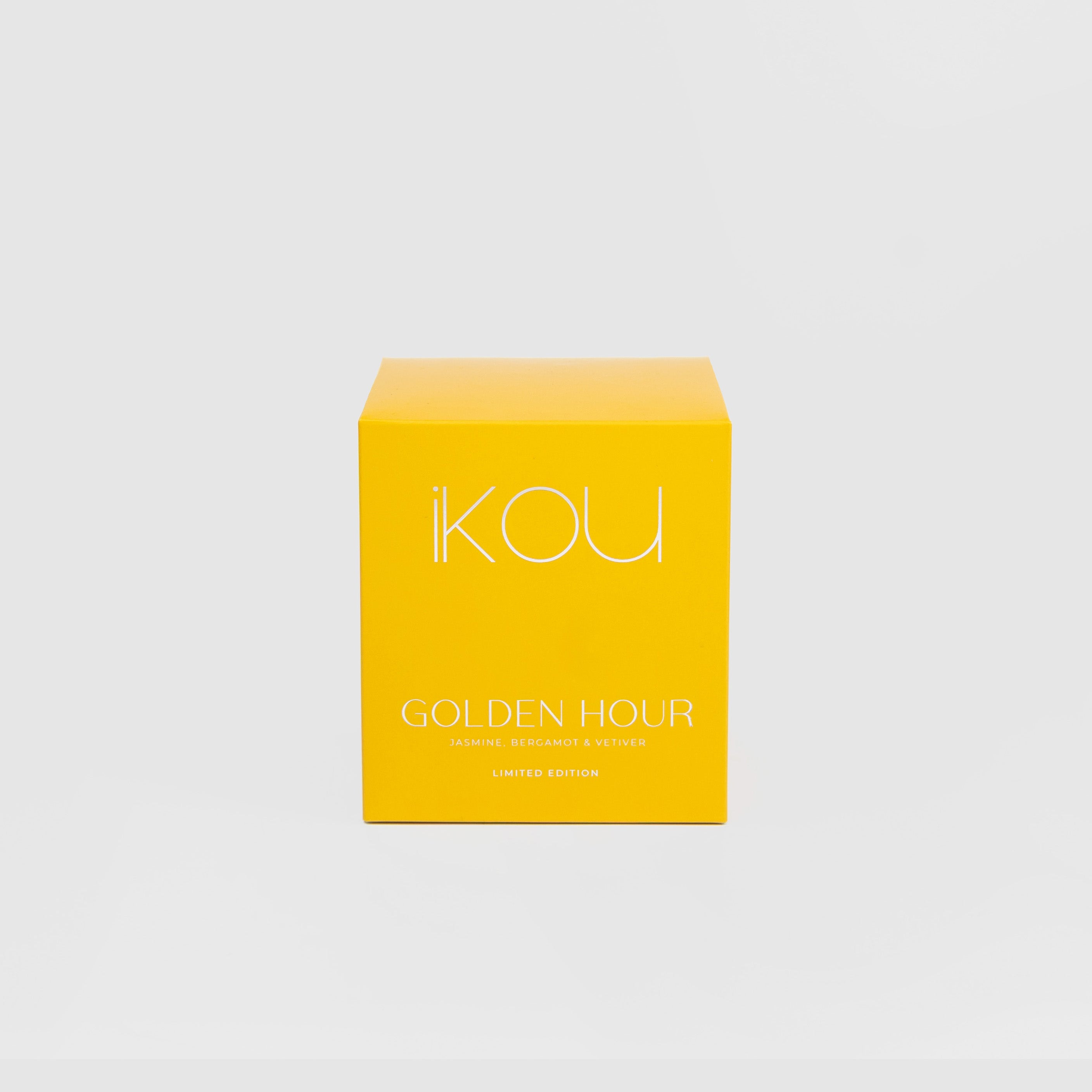 Yellow box with 'ikou' branding on a light gray background