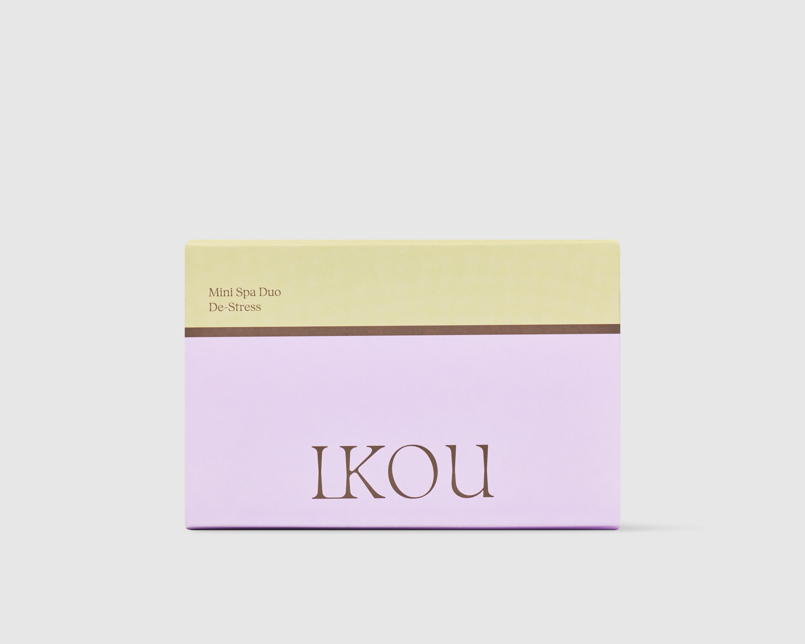iKOU Mini Spa Duo De-Stress gift pack with calming skincare products and soothing essentials in a compact set.