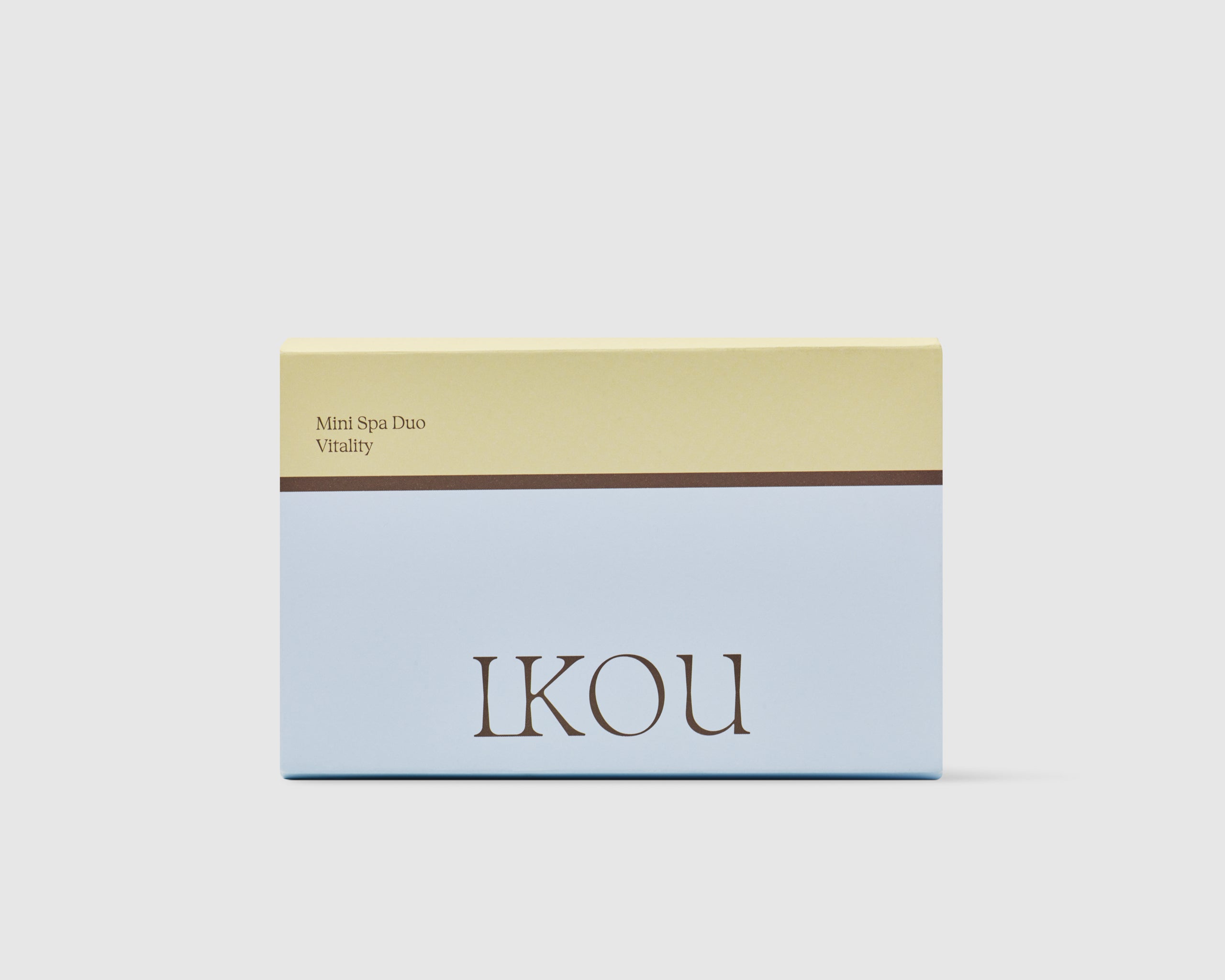 iKOU Mini Spa Duo Vitality gift pack featuring revitalizing skincare products and natural spa essentials.