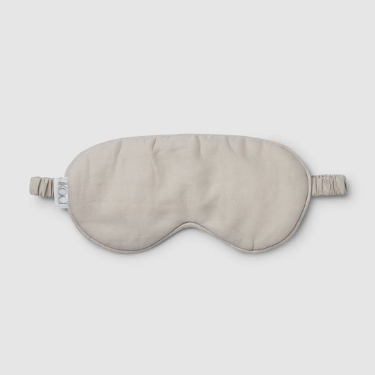 Linen Sleep Mask Grey in bag
